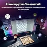 Chessnut Air Electronic Chess Set, un magnífico Tablero de ajedrez de Madera Hecho a Mano con Reinas adicionales, Luces LED, Juego electrónico adaptativo con Inteligencia Artificial y aplicación.