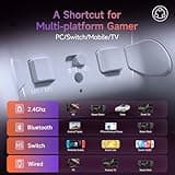 EasySMX X20 Elite Mando PC Inalambrico con Hall Gatillo Conmutable 2 en 1- Hall Joystick Desmontable- Mando para PC con Botones Mecánicos- RGB Luz- 1000mAh Batería para PC/Switch/Móvil- Blanco