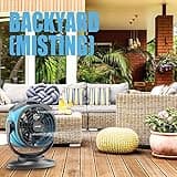 XPower Ventilador de nebulización para exteriores, oscilante, resistente, potente de alta velocidad, ideal para camping, patios, picnics y más (FM-68)